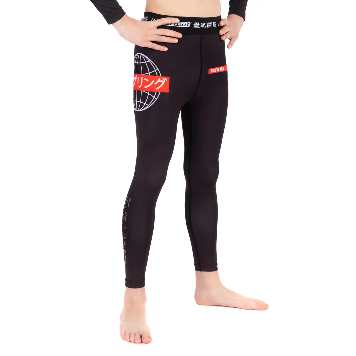 Tatami Kids Global Spats - Black tatami