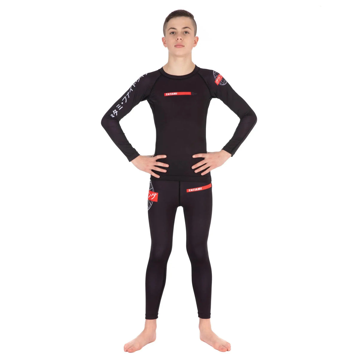 Tatami Kids Global Spats - Black tatami