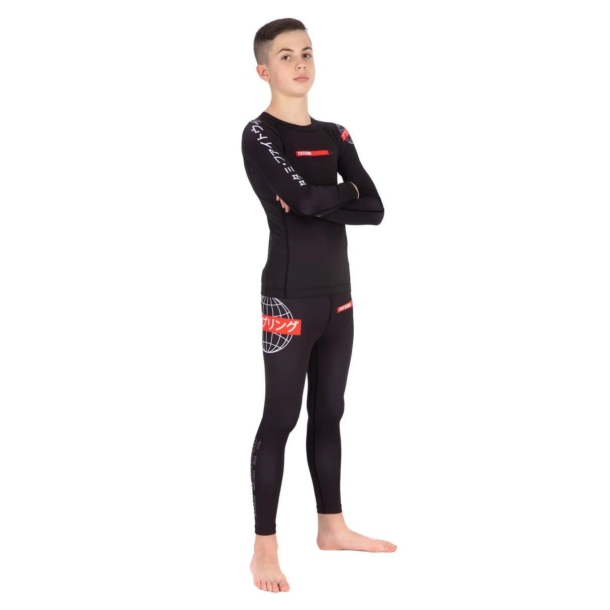 Tatami Kids Global Spats - Black tatami