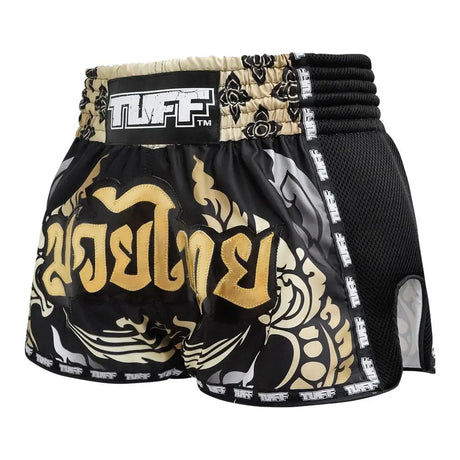 Tuff Retro Style Shorts - Thai King Of Naga Black TUFF