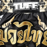 Tuff Retro Style Shorts - Thai King Of Naga Black TUFF