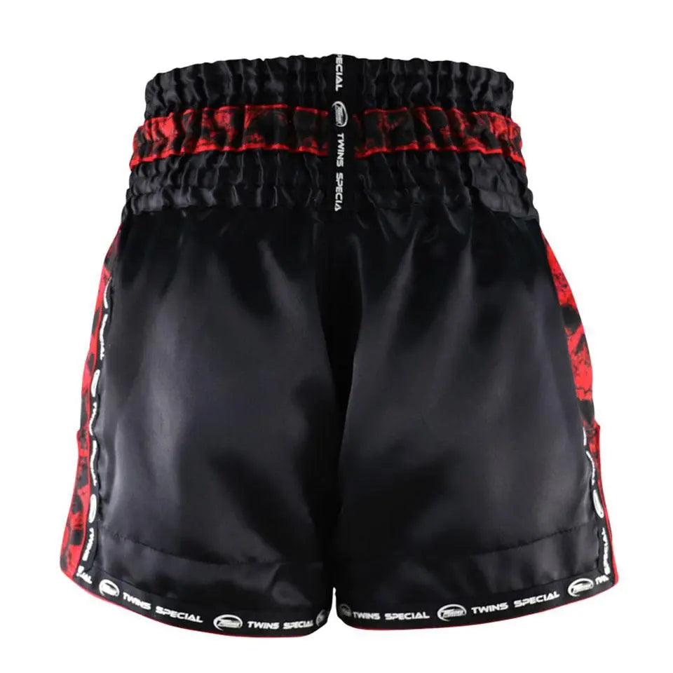 Twins Black Skull Muaythai Shorts Twins Special