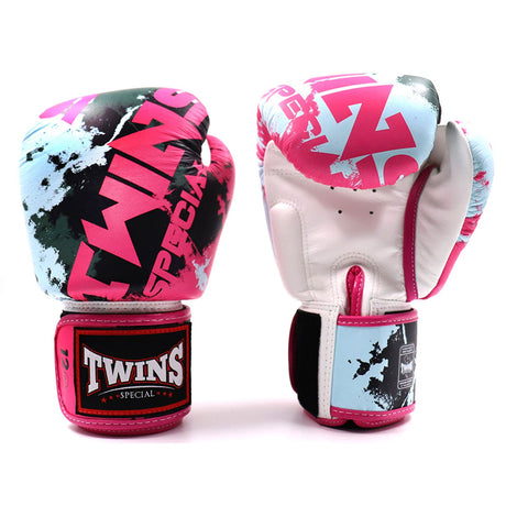 Twins Special Muay Thai  Candy Boxing Gloves White-Pink FBGVL3-61 - Toprank Sport™